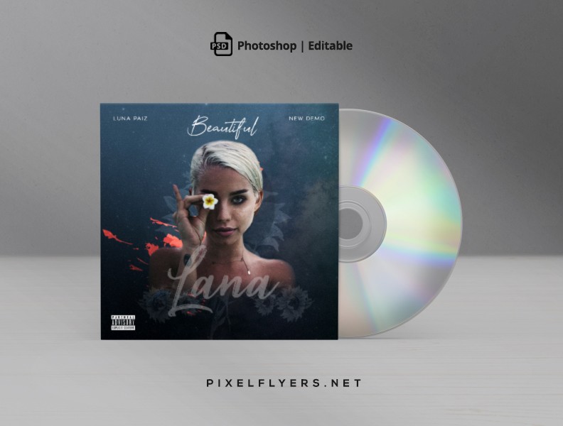 Beautiful Music CD Cover Free PSD Template