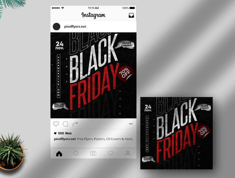 Black Friday Free Instagram Banner PSD
