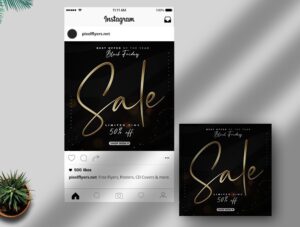 Black Friday Sale Free Instagram Post PSD Template