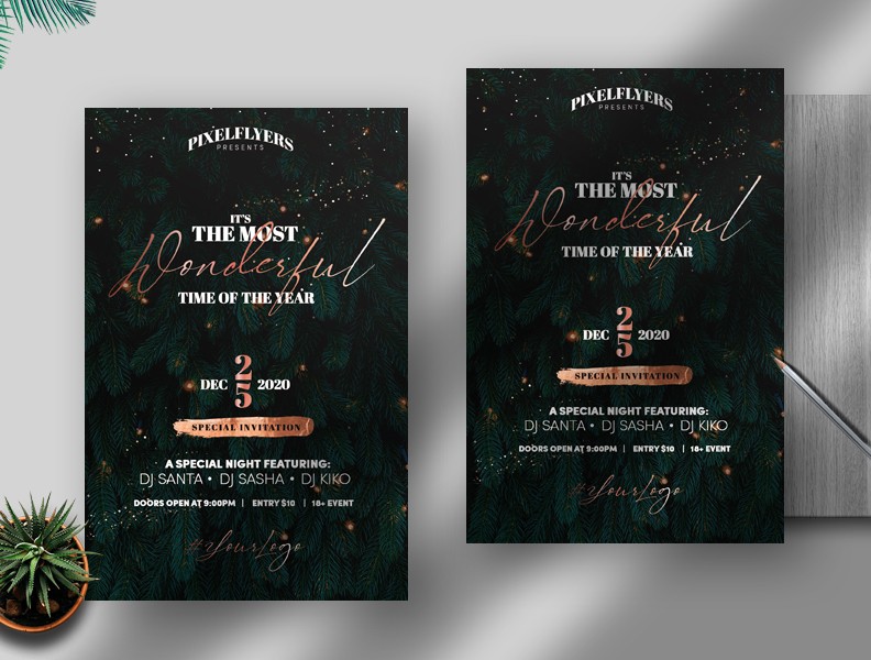 Christmas Event Free PSD Flyer Template