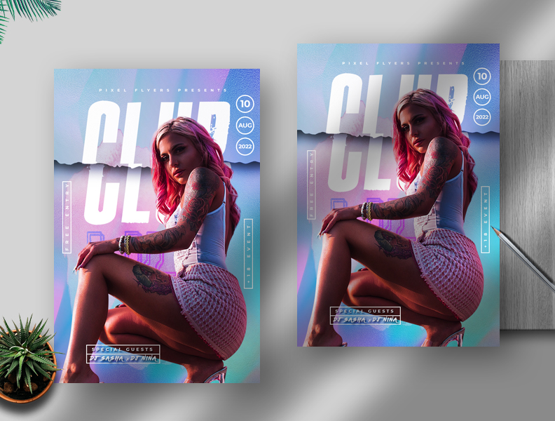 Club Life Flyer Free PSD Template