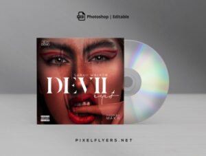 Devil Eyes Mixtape CD Cover Free PSD Template