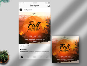 Fall Festival Free Instagram Banner (PSD)