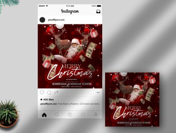 Free Christmas Instagram Banner PSD