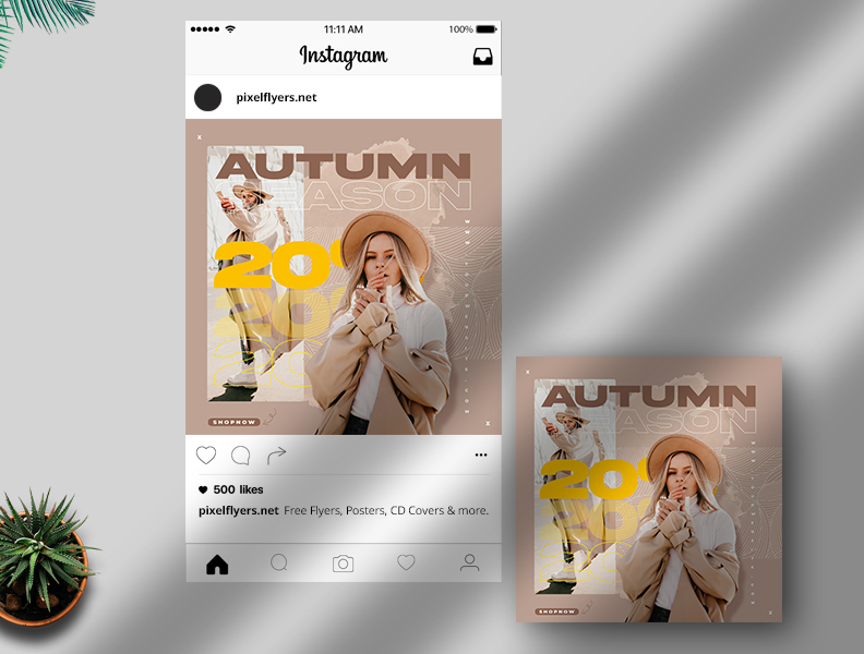 Free Fall Season Sale Instagram Banner