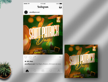 Free St.Patrick's Day Party Instagram Banner