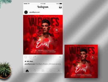 Free Valentine's Night Event Instagram Banner