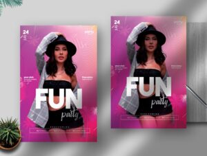 Fun Party Free PSD Flyer Template