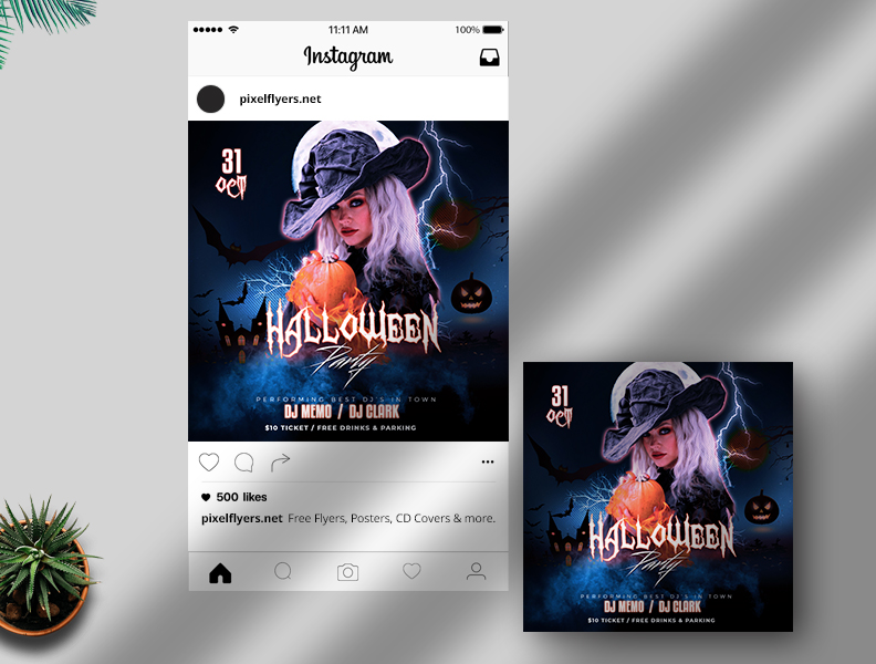 Halloween Party Free Instagram Banner