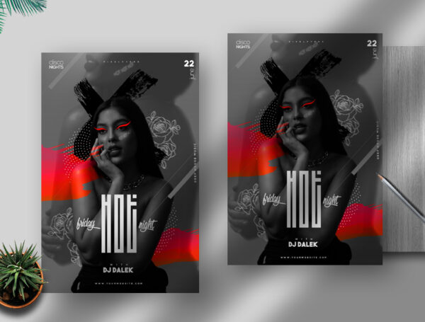 Hot Friday Night Free PSD Flyer Template » PixelFlyers