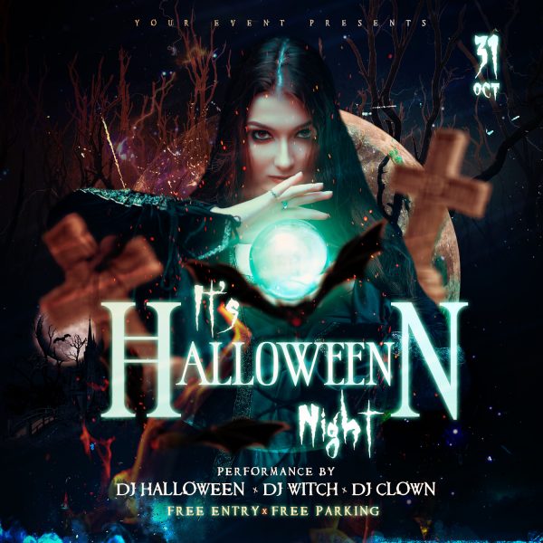 Magical Halloween Night Instagram Banner