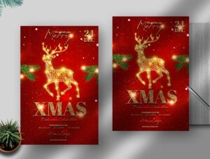 Christmas Party Free PSD Flyer Template
