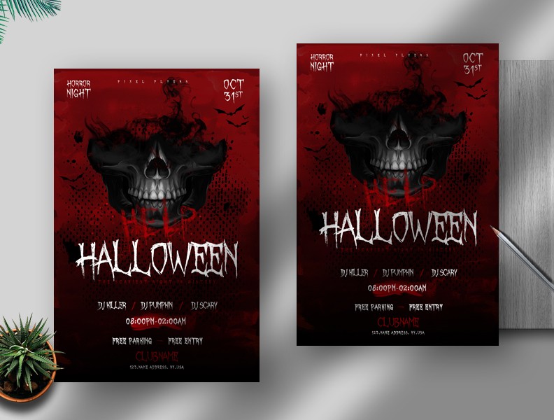 Halloween Nightmare Free PSD Flyer Template