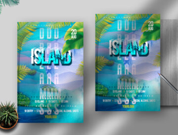 Island Dreams Flyer Free PSD Template