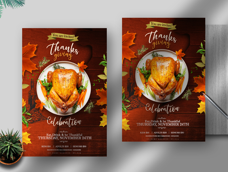 Thanks Giving Free PSD Flyer Template