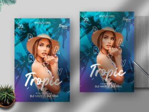 Tropic Party Free PSD Flyer Template
