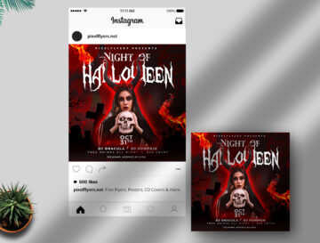 Night Of Halloween Free Instagram Banner