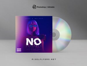 No Feelings Electro CD Cover Free PSD Template