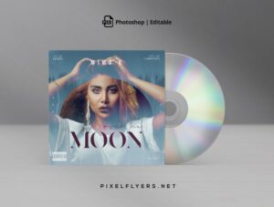 Over The Moon CD Cover Free PSD Template