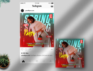 Party Event Free Instagram Banner PSD