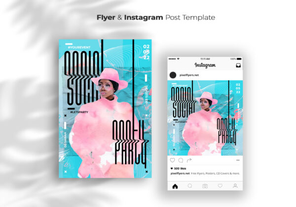 Party Flyer & Instagram Banner Template