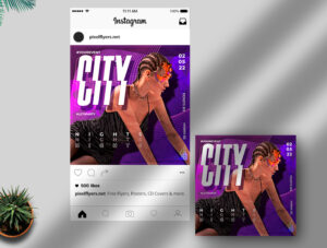 Party Nights Free Instagram Post PSD Template
