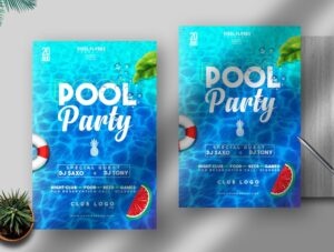 Pool Party Free PSD Flyer Template