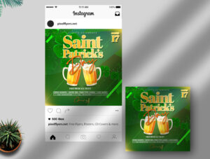 Saint Patrick’s Day Free Instagram Post PSD Template