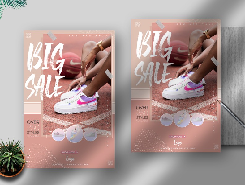 Shoes Sale Free PSD Flyer Template