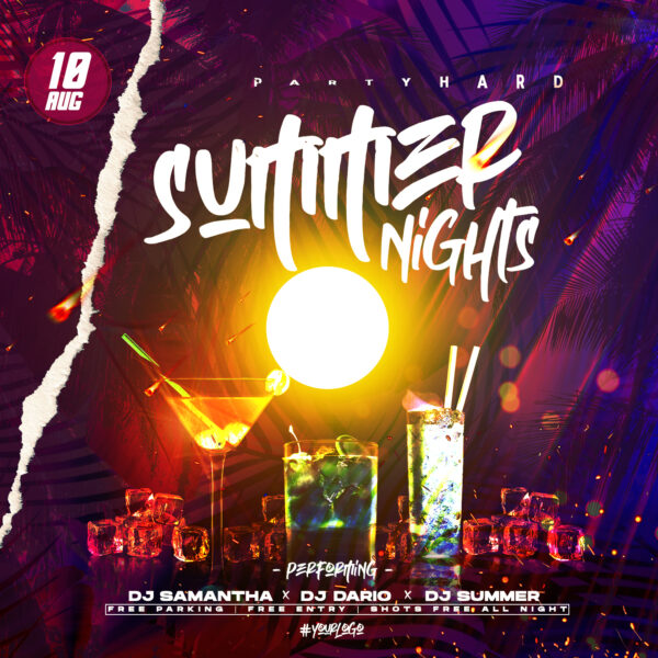 Summer Party Nights Instagram Banner
