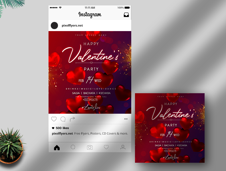 Valentine’s Day Event Free Instagram Post