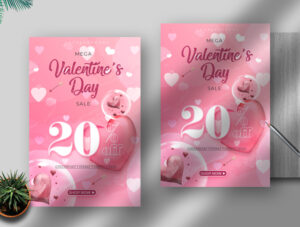 Valentine’s Day Sale Free PSD Flyer Template