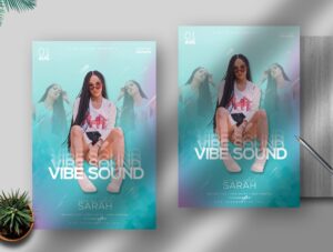 Vibe Sound Free PSD Flyer Template