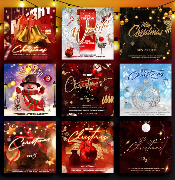 9 Christmas Instagram Banners Templates