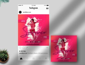 Summer Events Free PSD Instagram Template